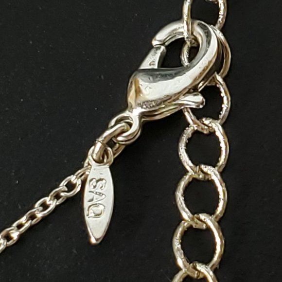 SAQ AVON Silver Tone Bunny Necklace Pink Stones - Picture 5 of 5